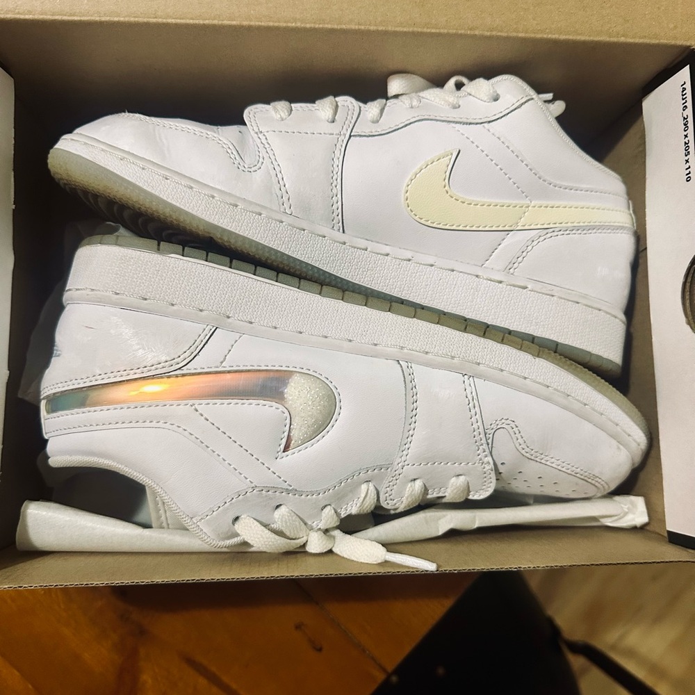 Jordan Kids White and Cream Sneakers